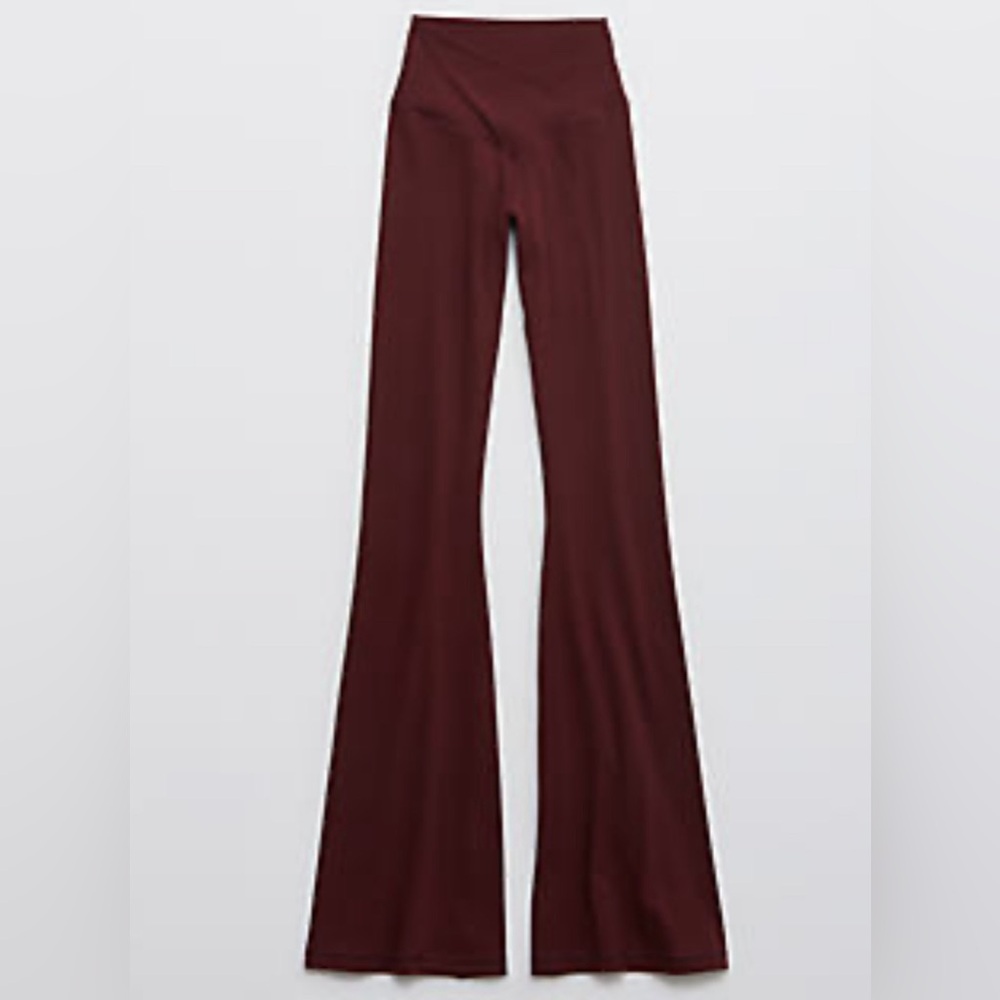 OFFLINE by Aerie Real Me High Waisted Crossover Flare Legging Royal Berry